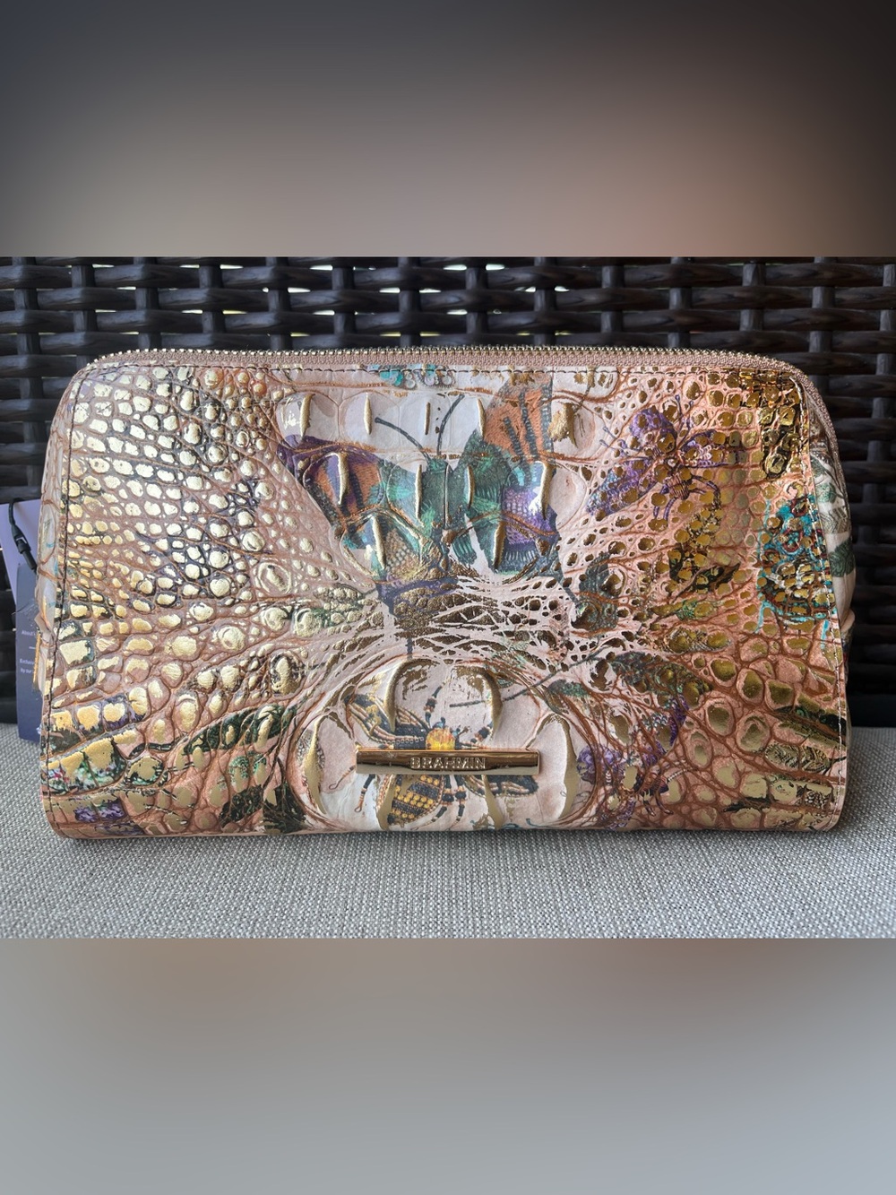 NWT Brahmin LORETTA in HILL GARDEN POUCH
